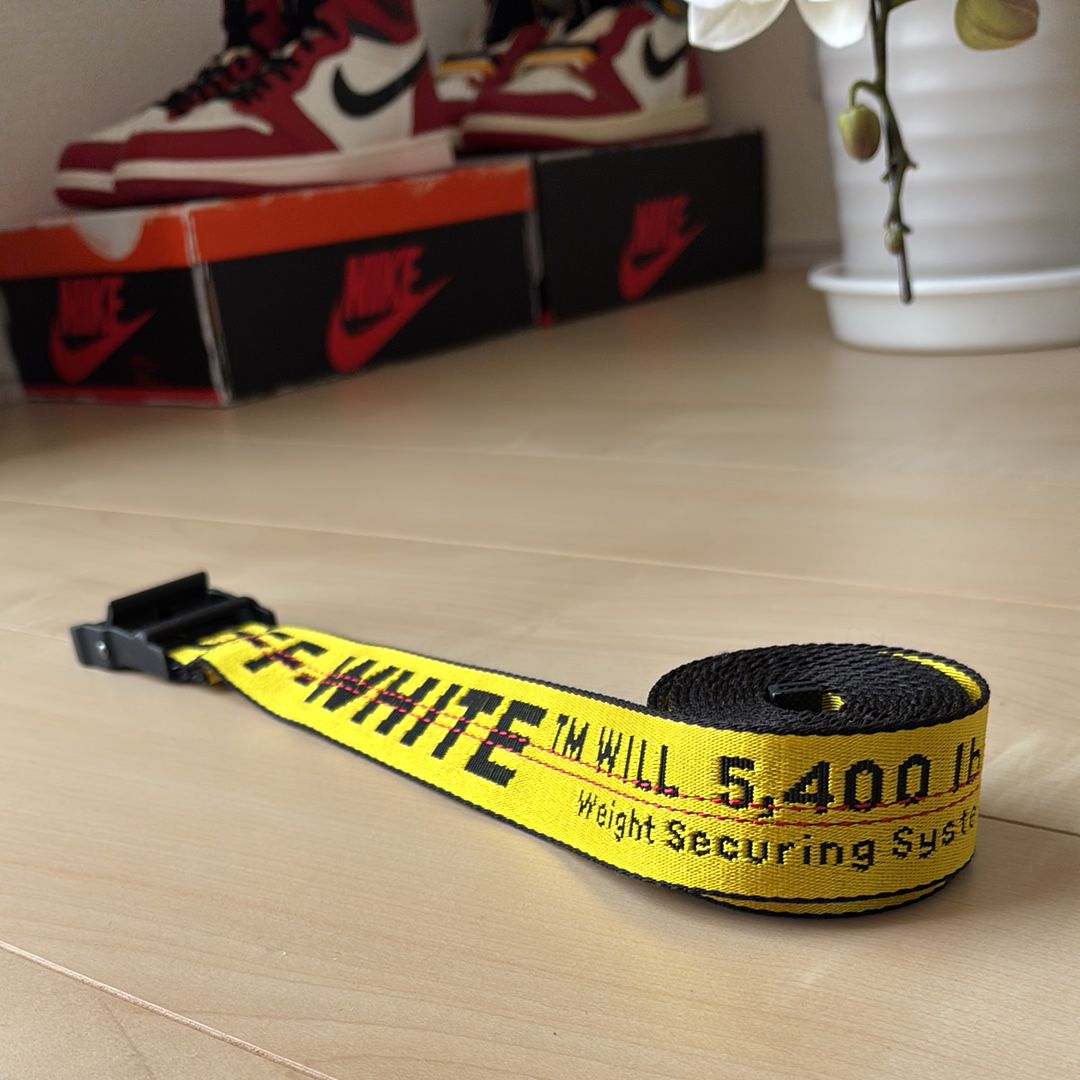 OFF WHITE INDUSTRIAL BELT YELLOW ベルト