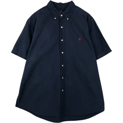 古着 ラルフローレン Ralph Lauren 半袖 ボタンダウンシャツ メンズXXL相当/eaa638311