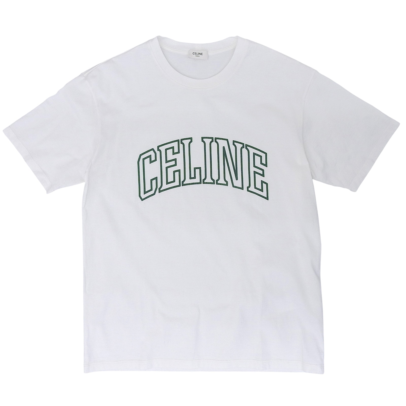 極美品 セリーヌ 半袖Tシャツ ホワイト メンズ XS 2X60L671Q