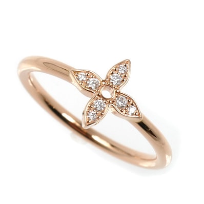 LOUIS VUITTON ルイ・ヴィトン K18PG ピンクゴールド イディール ブロッサム リング・指輪 Q0Q50H ダイヤモンド 13.5号 54 2.7g レディース【中古】【美品】