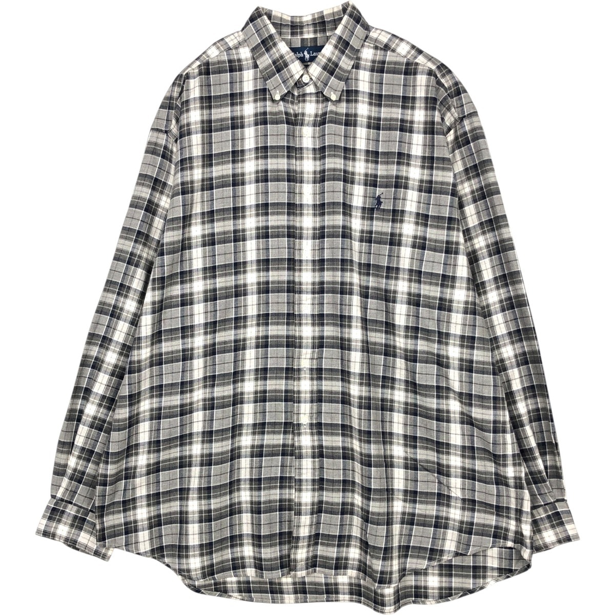 古着 ラルフローレン Ralph Lauren BLAKE ワンポイント 長袖 ボタンダウンチェックシャツ メンズXL相当/eaa676618