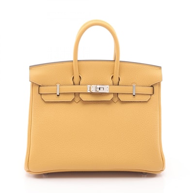 エルメス HERMES バーキン25 ハンドバッグ バッグ レザー トゴ トゴ パイユ レディース イエロー系 【中古】