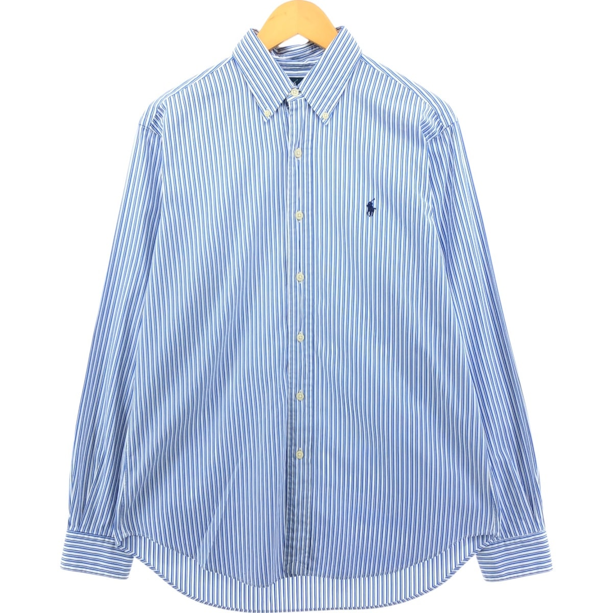 古着 ラルフローレン Ralph Lauren CLASSIC FIT クラシックフィット マルチストライプ 長袖 ボタンダウンストライプシャツ メンズM相当/eaa557779