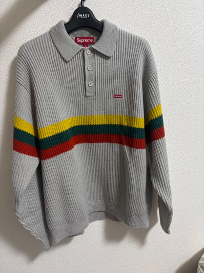 Supreme Small Box Polo Sweater "Grey"