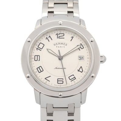 エルメス HERMES クリッパークラシック 腕時計 時計 ステンレススチール メンズ シルバー系 CP2.810 【中古】