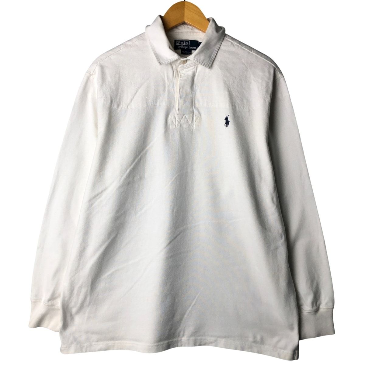 古着 ラルフローレン Ralph Lauren POLO by Ralph Lauren 長袖 ラガーシャツ メンズL相当/eaa593091