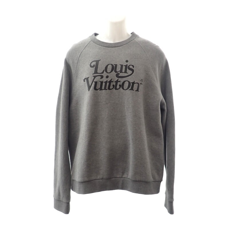ルイヴィトン LOUIS VUITTON スクエアード LVスウェットシャツ L HJY13WUYR 1A7X6Z スウェット コットン グレー メンズ【中古】【ABランク】
