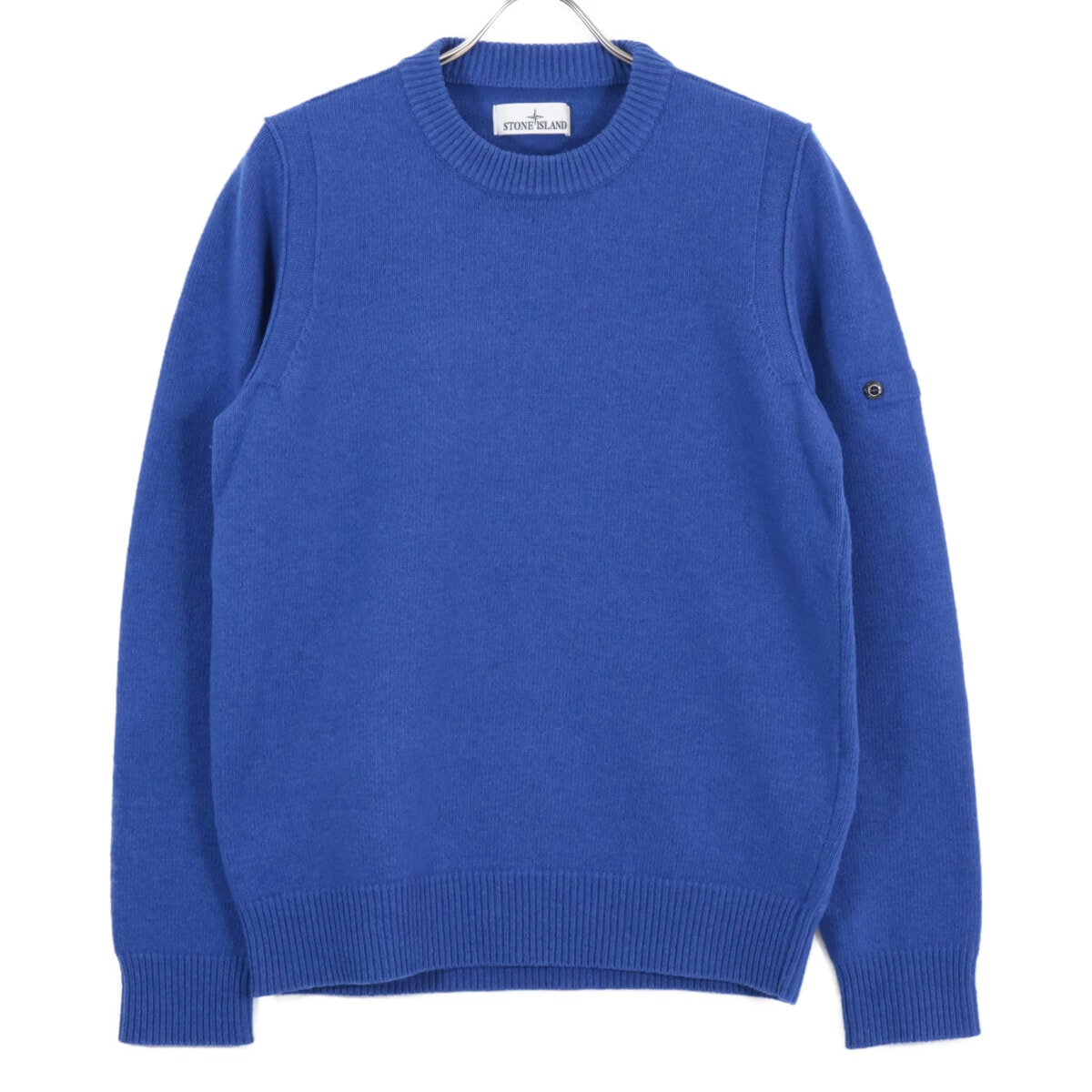 ストーンアイランド ブルー 7915508A3 ウール クルーネックニット M