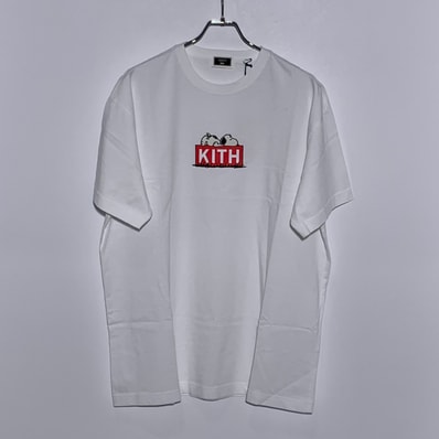 Kith x Peanuts Doghouse Classic Logo Tee "White"