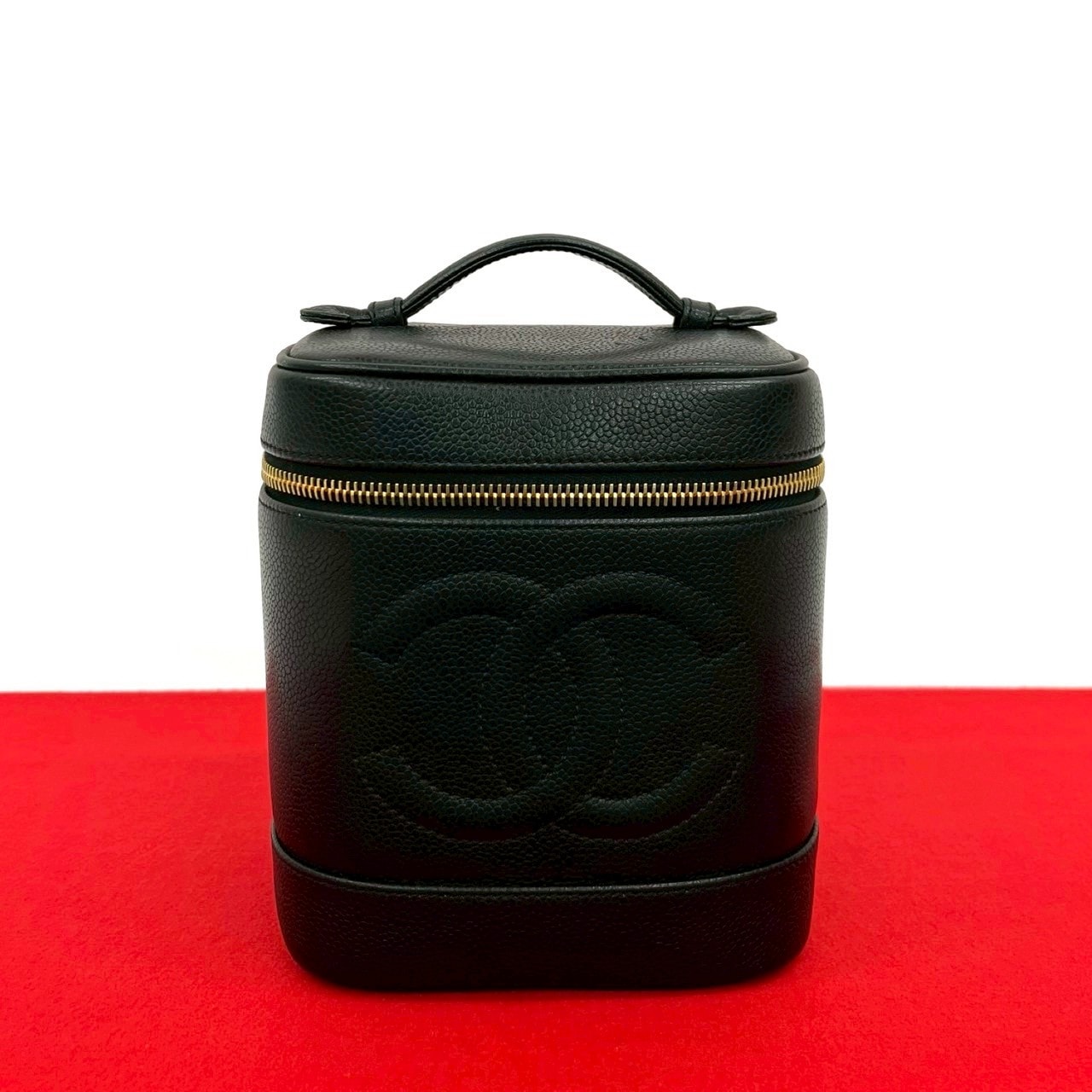 CHANEL シャネル ココマーク キャビアスキン ハンドバッグ ブラック
28298