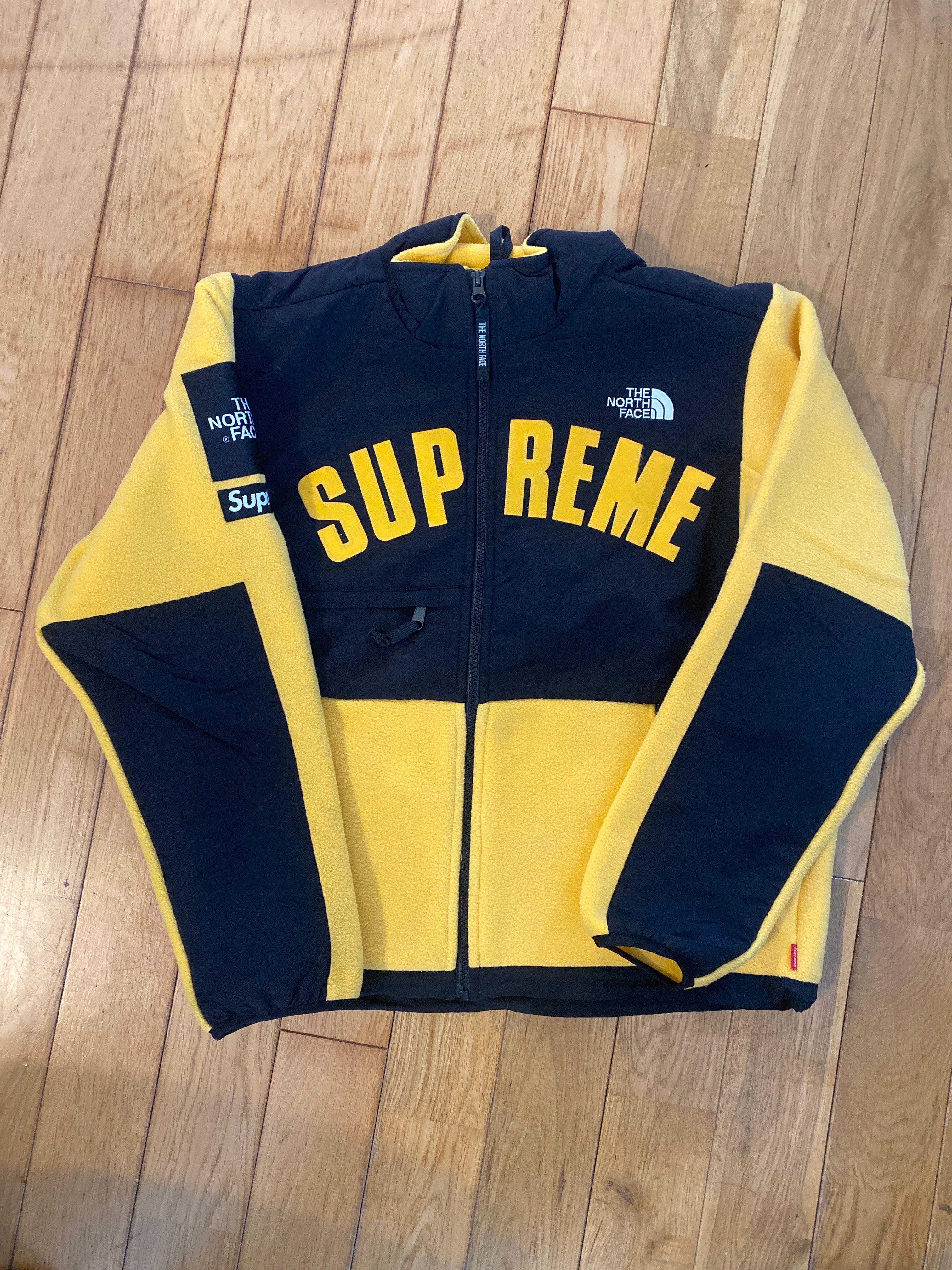 Supreme x The North Face Arc Logo Denali Fleece Jacket "Yellow"