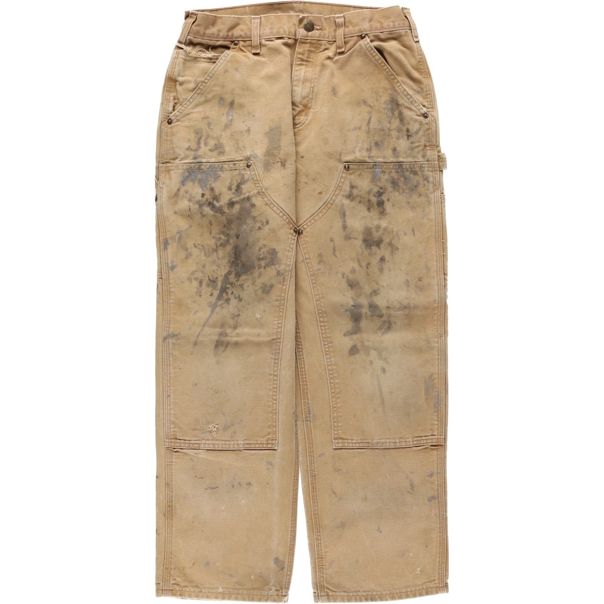 古着 カーハート Carhartt Original Dungaree Fit ペイント ダブルニー ダックペインターパンツ メンズw31相当/evb031395