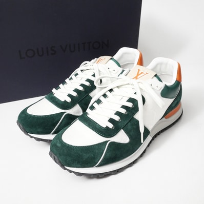 ■美品■2023年製■LOUIS VUITTON ルイ・ヴィトン ランナウェイ スニーカー サイズ7 LV モノグラム ローカット スエード レザー 靴 ブランド古着【中古】20251107/RA6576