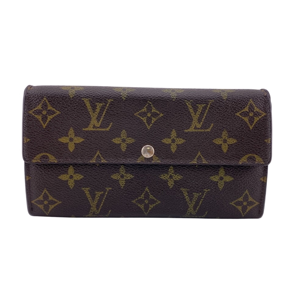 ルイヴィトン LOUIS VUITTON 長財布 モノグラム ポルトフォイユ サラ 二つ折り M61734 ブラウン