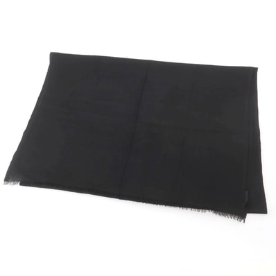 【中古】ジョルジオアルマーニ GIORGIO ARMANI カシミヤ 大判 ストール ブラック【メンズ】