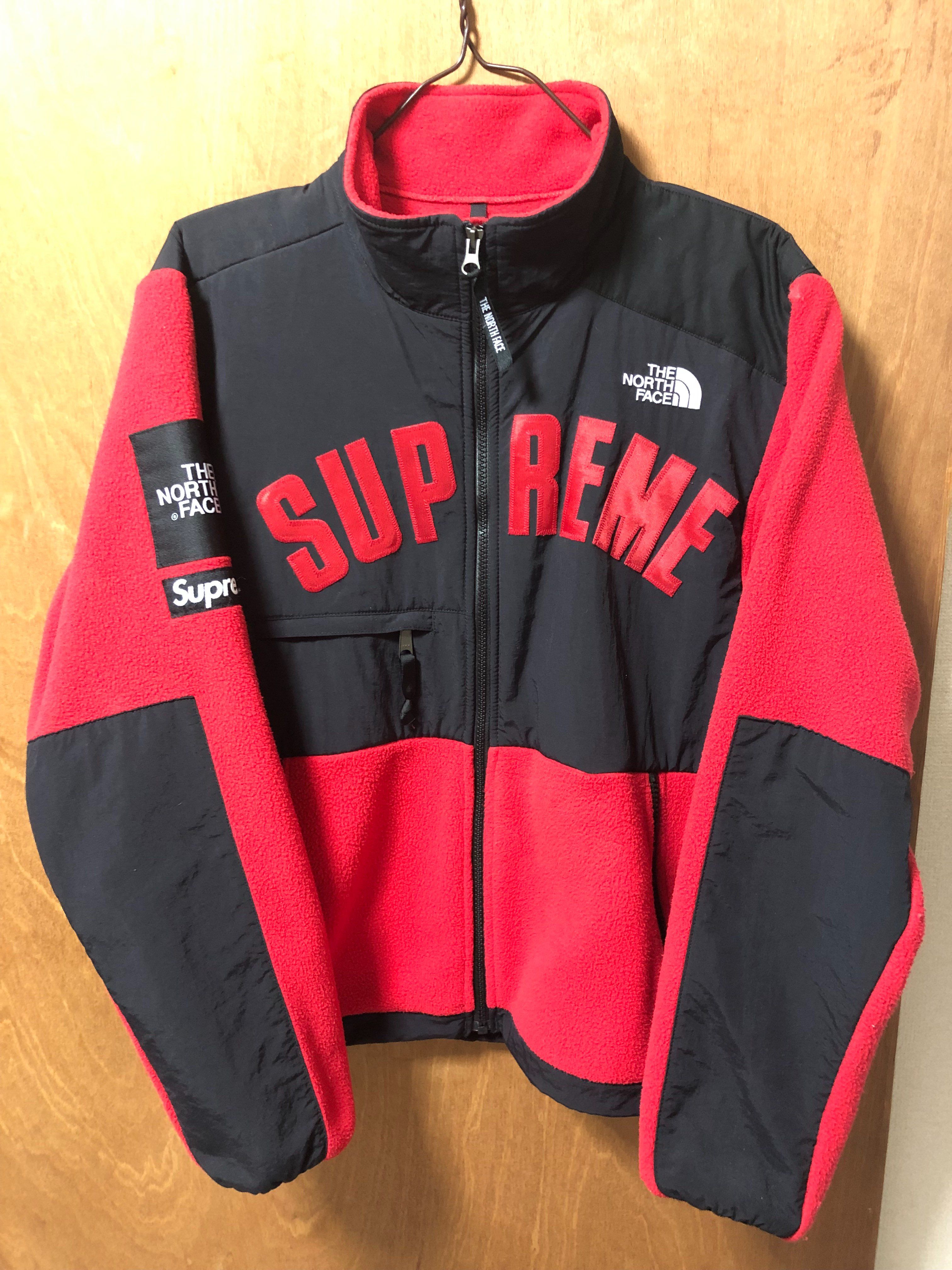 Supreme x The North Face Arc Logo Denali Fleece Jacket "Red"