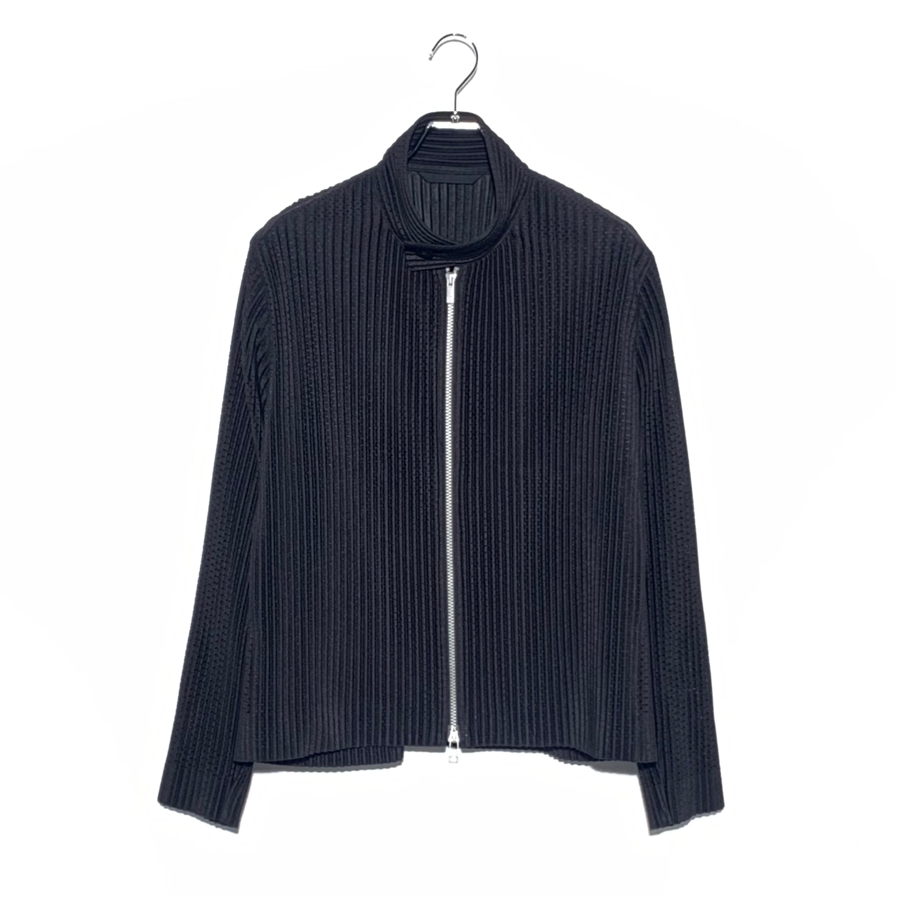 ISSEY MIYAKE HOMME PLISSE Harrington jacket Black