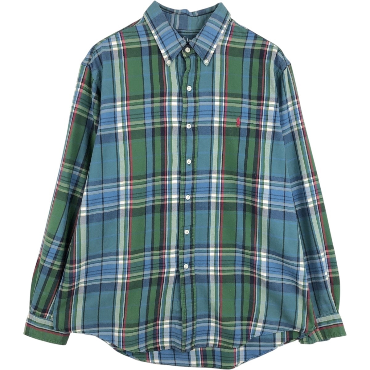 古着 ラルフローレン Ralph Lauren CUSTOM FIT 長袖 ボタンダウンチェックシャツ メンズXL相当/eaa676725