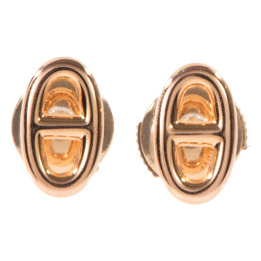 HERMES エルメス Farandole ファランドール TPM H113503B 00 ピアス シェーヌダンクル ピンク ゴールド【中古】