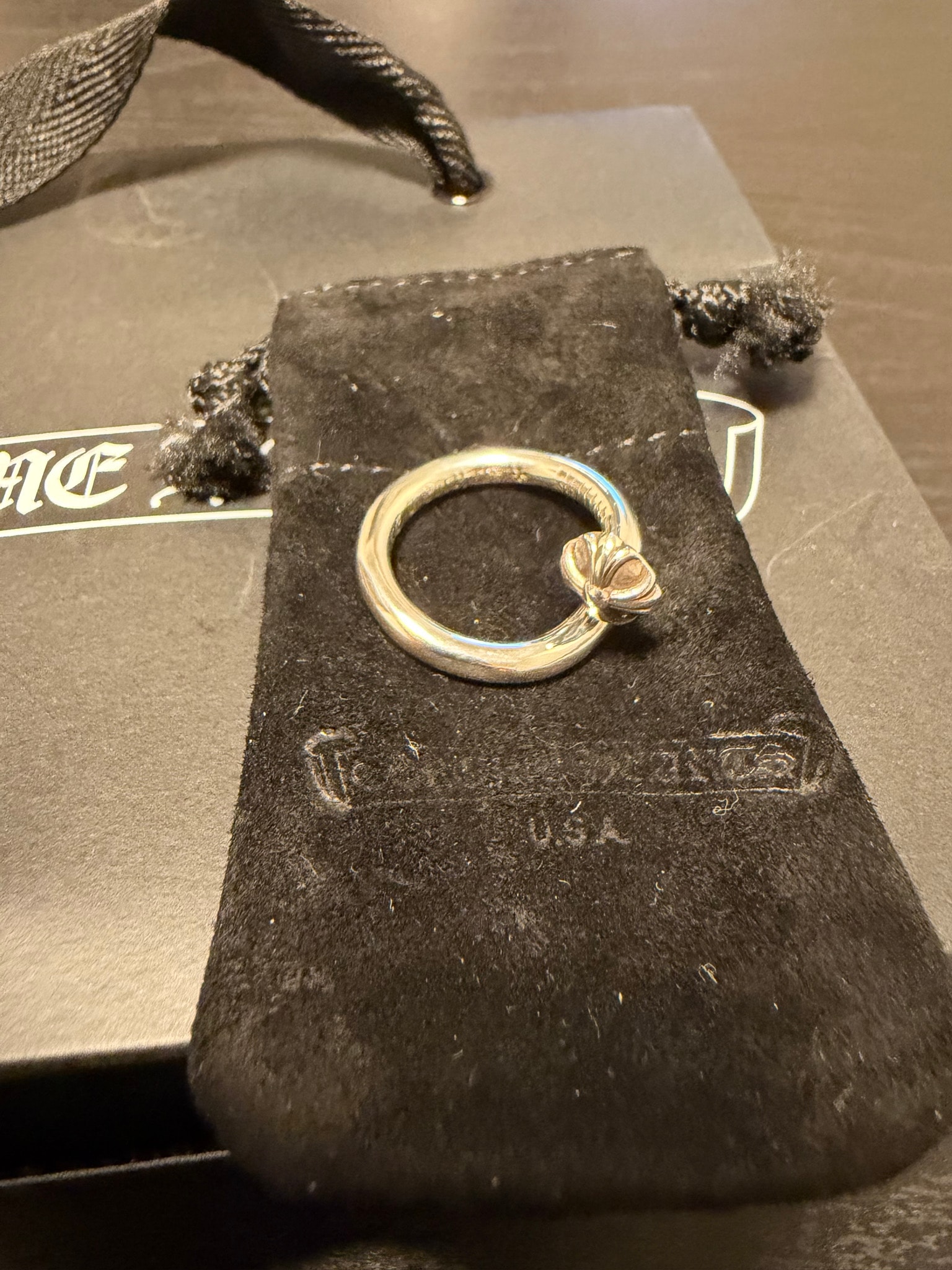 Chrome Hearts Nail Ring w/ Cross Ball "Silver"