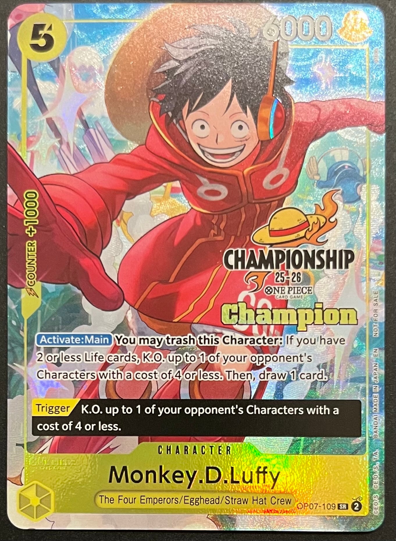 PSA10】モンキー・D・ルフィ SR [OP07-109](プレミアムカード