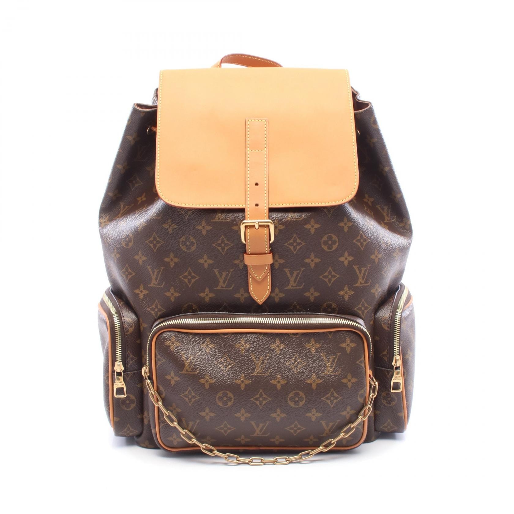 ルイ・ヴィトン LOUIS VUITTON トリオ バックパック モノグラム リュックサック バックパック バッグ PVCコーティングキャンバス レザー モノグラム メンズ ブラウン系 M44658 【中古】