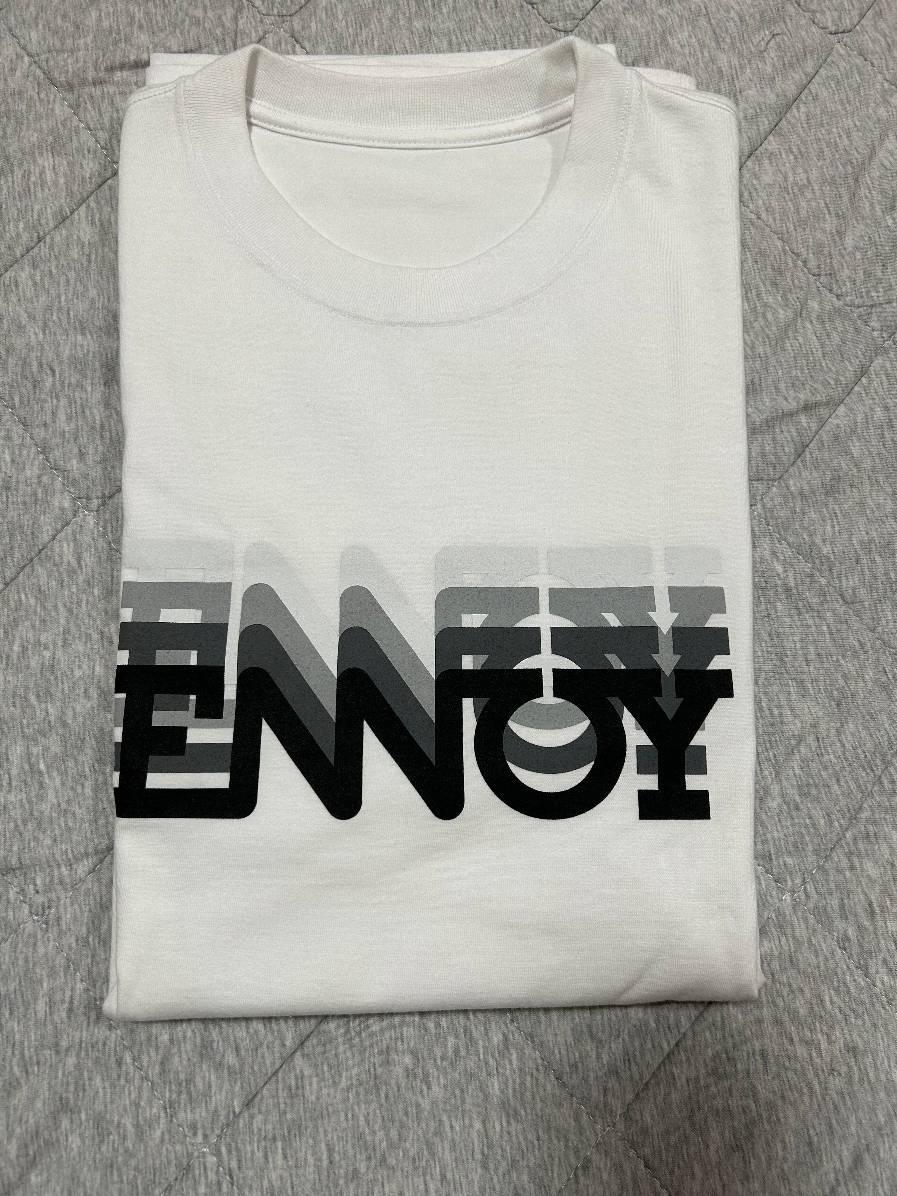 ENNOY Electric Logo Gradation ss Tee "White"