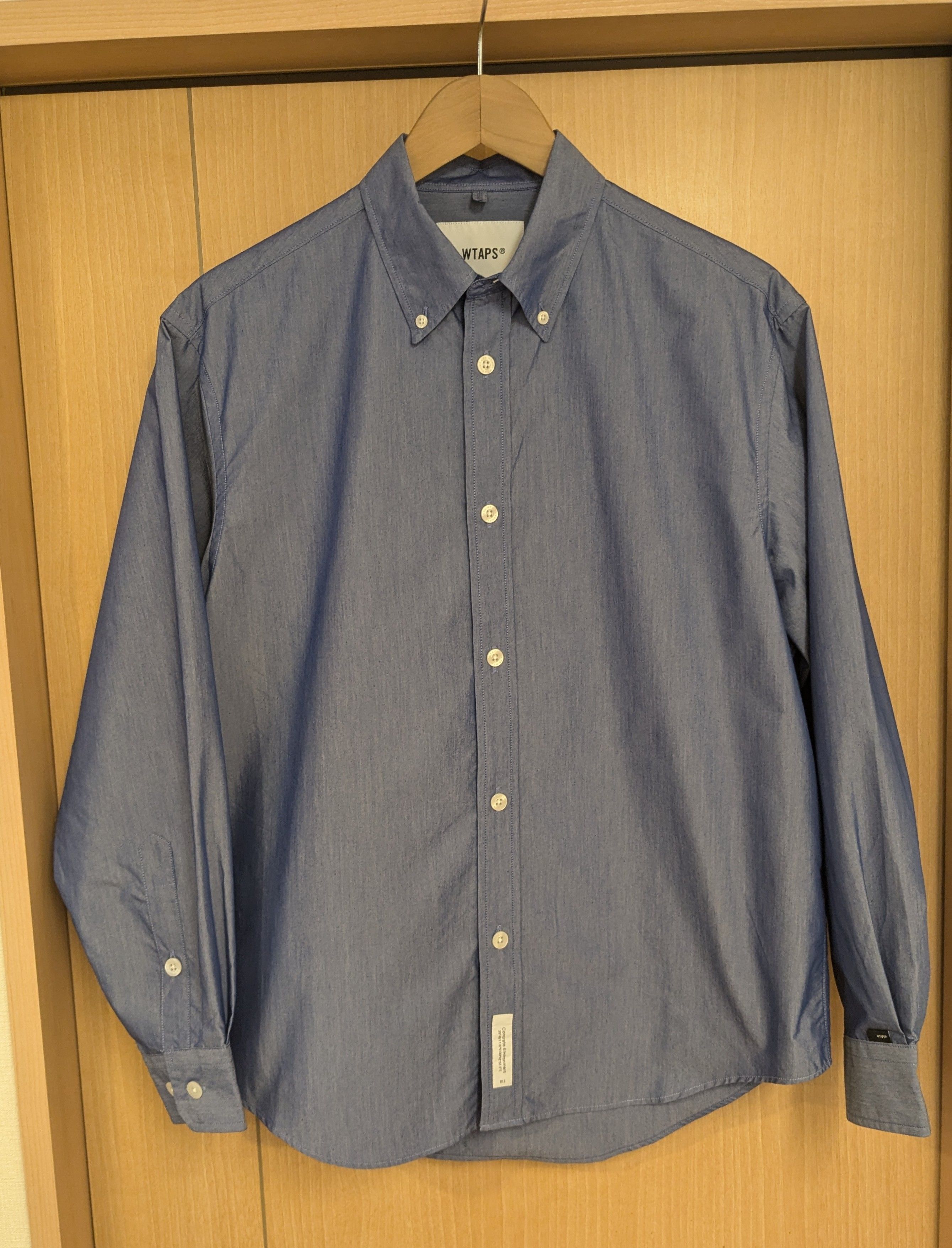 Wtaps BD 01 / LS / Ctpl. Broadcloth. Coolmax "Blue"