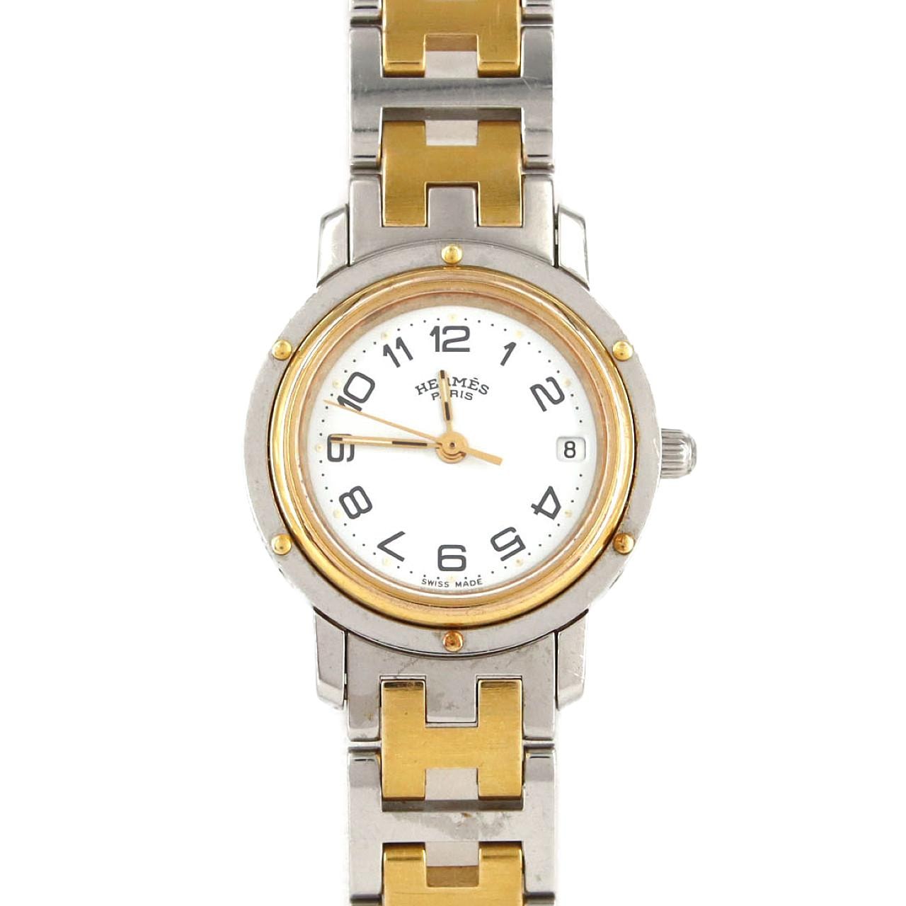 【ノーメンテナンス還元価格】エルメス クリッパー コンビ CL3.240 SSxGP クォーツ