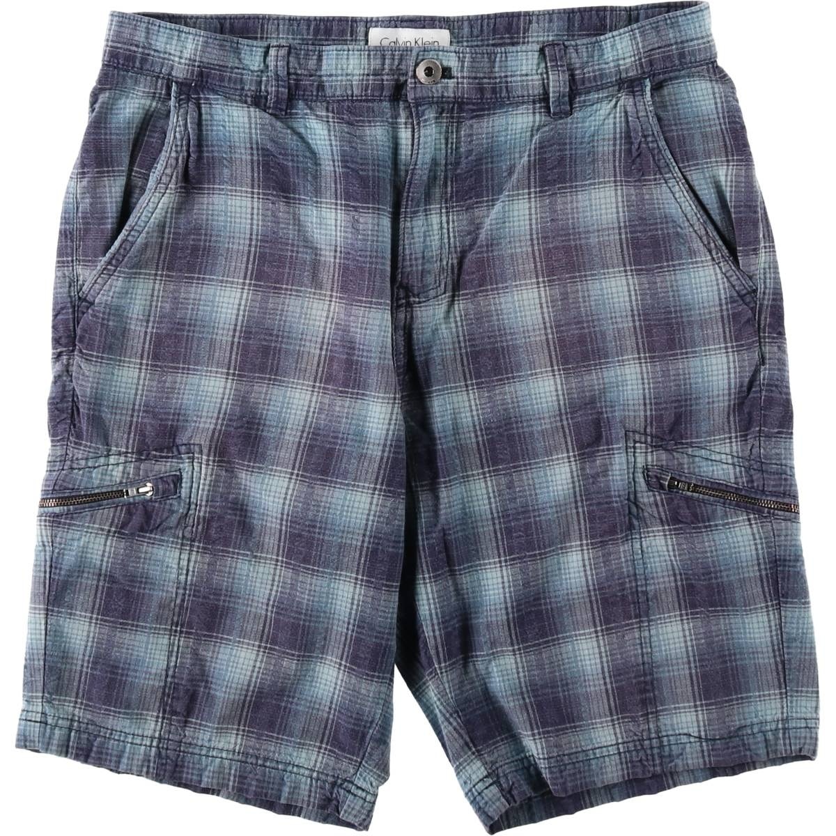 古着 00年代~ カルバンクライン Calvin klein チェック柄 コットンショーツ ハーフパンツ メンズw34相当/eaa621394