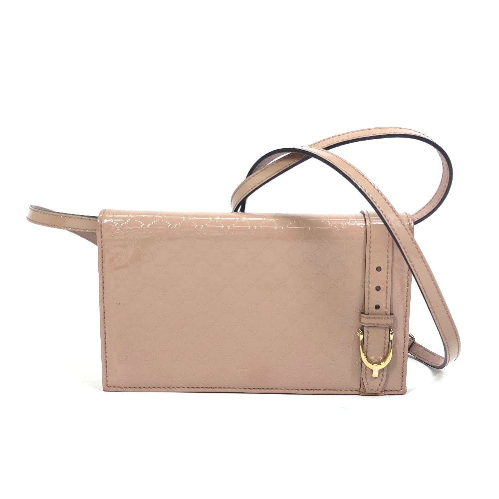 グッチ GUCCI グッチニース 2WAYバッグ 354086 GG 斜め掛け カバン ショルダーウォレット 長財布 ショルダーバッグ エナメル ベージュ