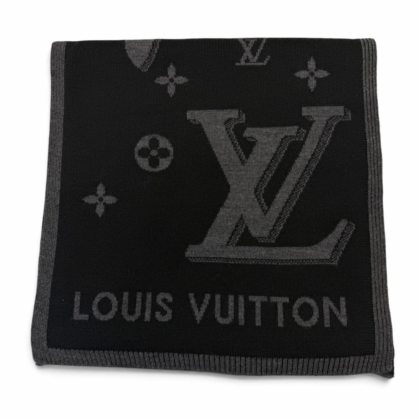 極美品 ルイヴィトン マフラー LV ギャラクシー ノワール メンズ M93299