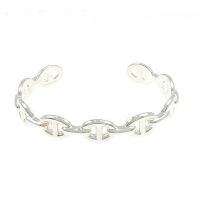 Hermes Chaine D'ancre Enchainee Bracelet Bangle "Silver"
