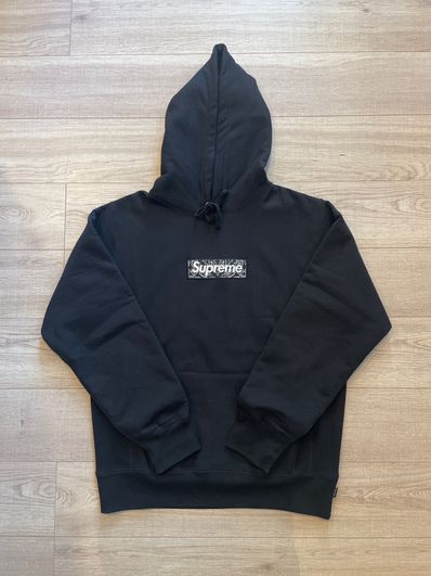 Supreme Bandana Box Logo Hooded Sweatshirt "Black"