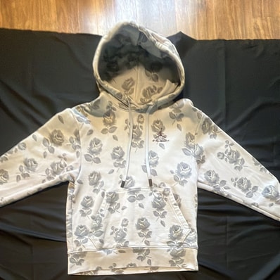 Jordan A ma maniere Allover Print Fleece Hoodie "Obsidian Mist"