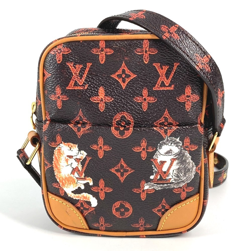 ルイヴィトン LOUIS VUITTON パナム 小のみ M44399 モノグラムキャットグラム 猫 カバン ツイン ポシェット 斜め掛け ショルダーバッグ モノグラムキャンバス ブラウン
