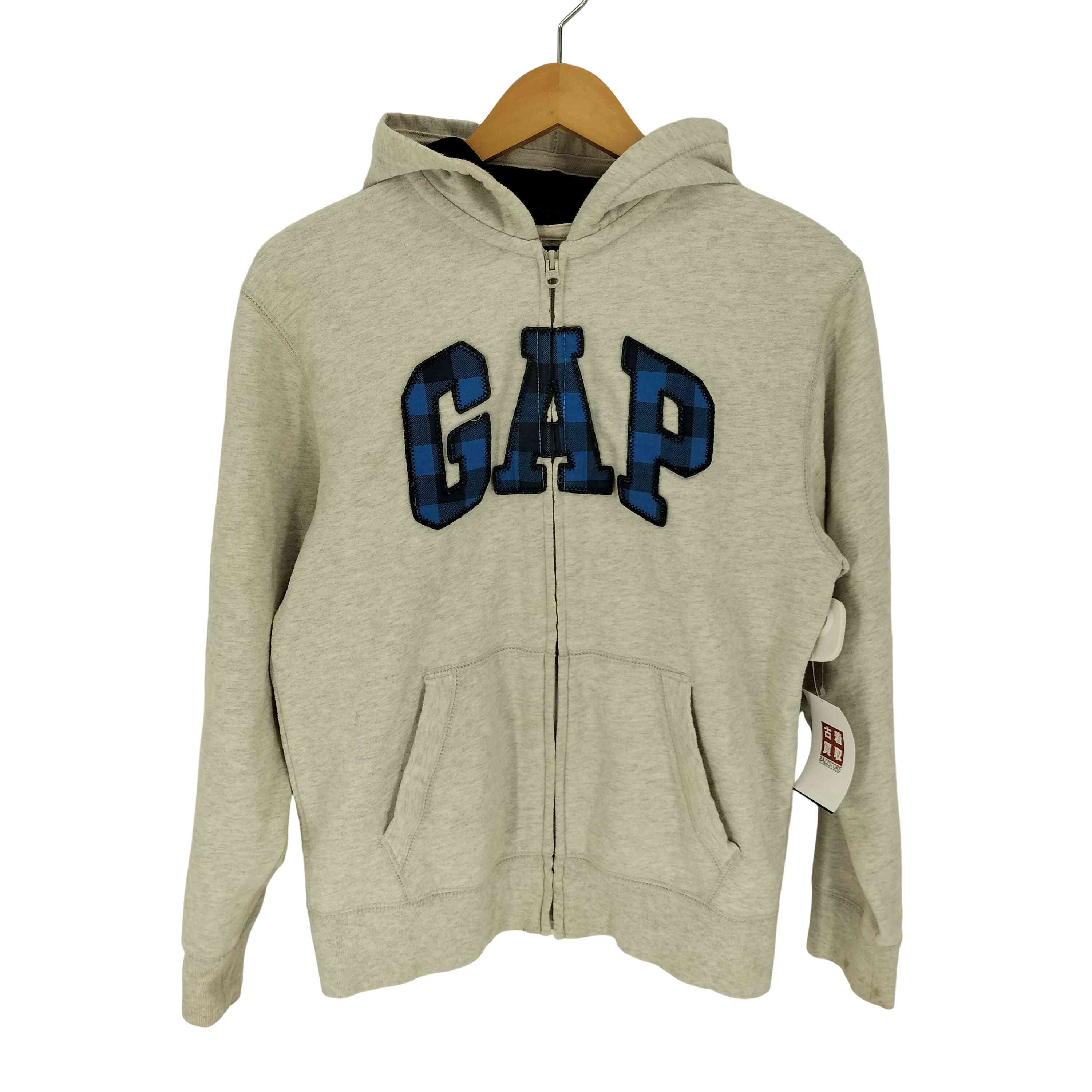 フード裏 サーマル ロゴ チェック柄  ジップアップ パーカー y2k【1142022652078】