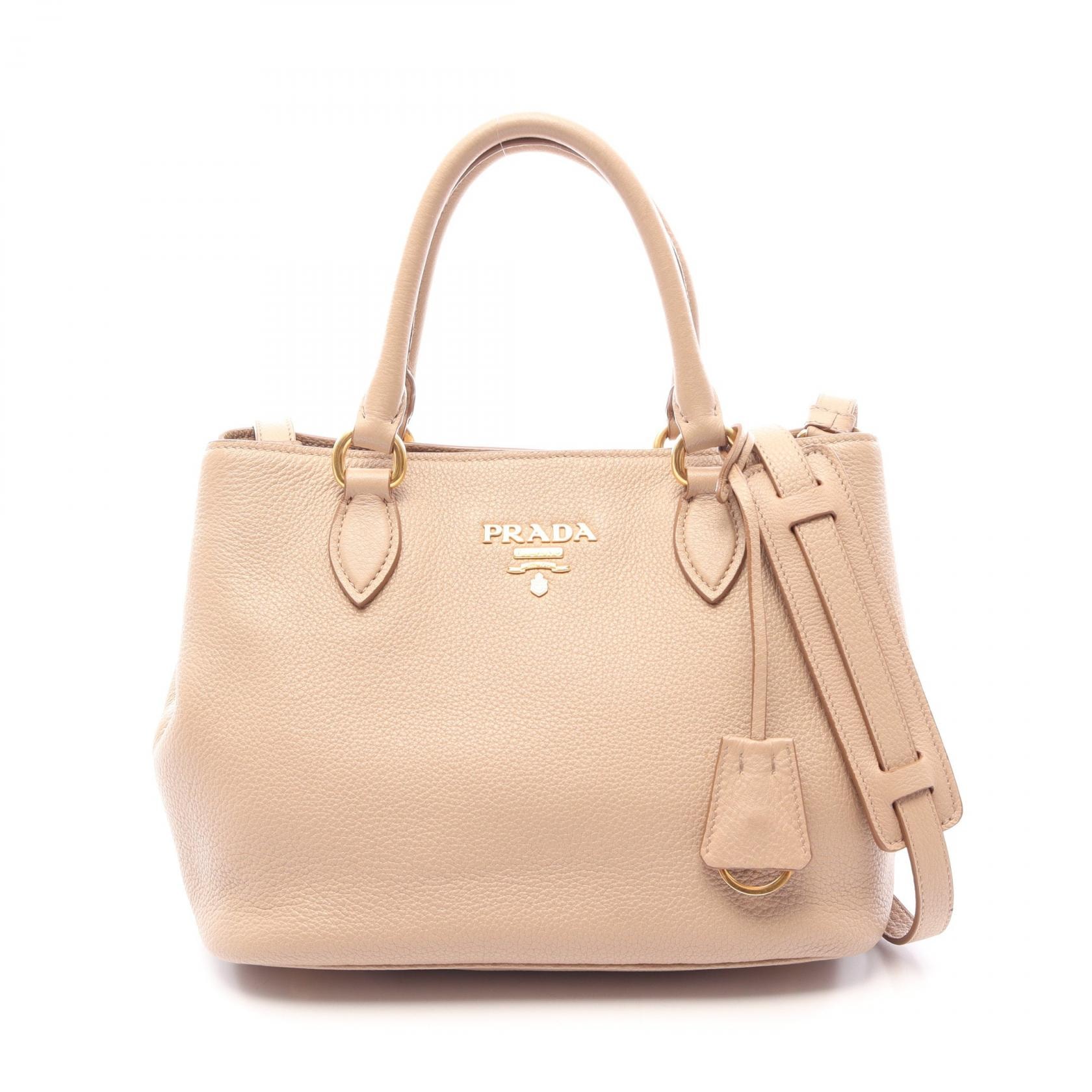 プラダ PRADA VITELLO PHENIX 2WAY ハンドバッグ バッグ レザー レディース ピンク系 【中古】
