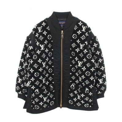 ルイ・ヴィトン LOUIS VUITTON モノグラム テディ ブルゾン 衣料品 アウター ウール レディース ブラック系 【中古】