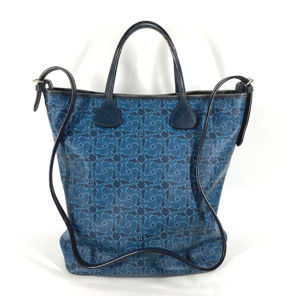 セリーヌ CELINE サルキー オールド トートバッグ 2WAY カバン 斜め掛け ショルダーバッグ レザー/PVC ブルー