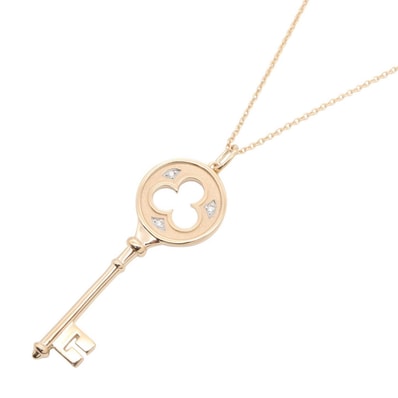ティファニー TIFFANY&CO クローバーキー 3PD ネックレス ネックレス ジュエリー K18PG(ピンクゴールド) ダイヤモンド レディース ゴールド系 / クリア系 【中古】