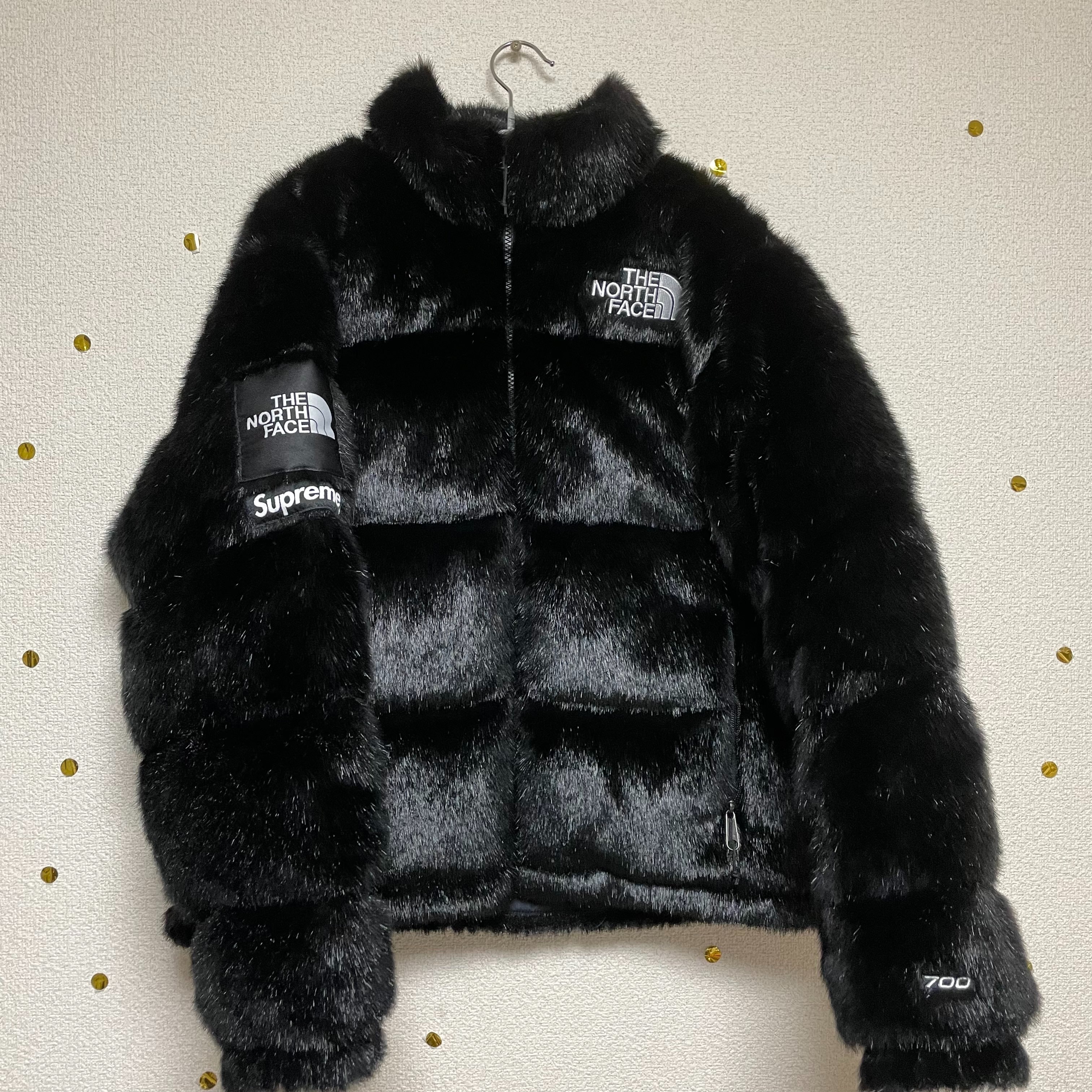 Supreme x The North Face Faux Fur Nuptse Jacket "Black"