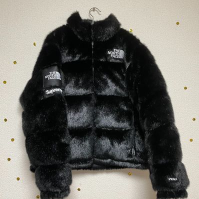Supreme x The North Face Faux Fur Nuptse Jacket "Black"