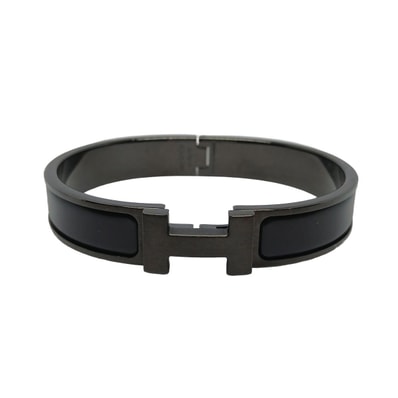 HERMES エルメス クリックHH ブレスレット H703203FK01T5 エナメル メタル ソーブラック レディース【中古】