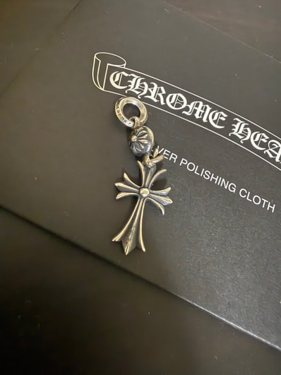 Chrome Hearts 1 Ball Tiny CH Cross Charm "Silver"