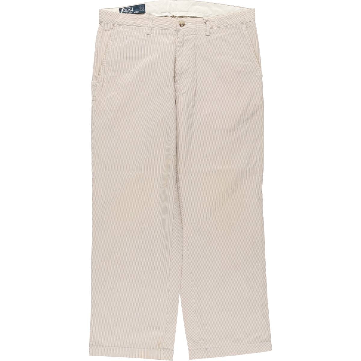 古着 ラルフローレン Ralph Lauren POLO by Ralph Lauren ストライプ柄 スラックスパンツ メンズw34相当/eaa526369