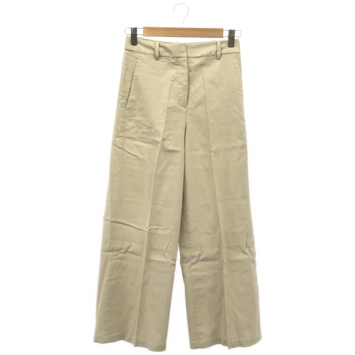 セオリーリュクス 26SS 03-6206400 ベージュ リネンブレンドワイドパンツ -Kayden-Lush Linen S34