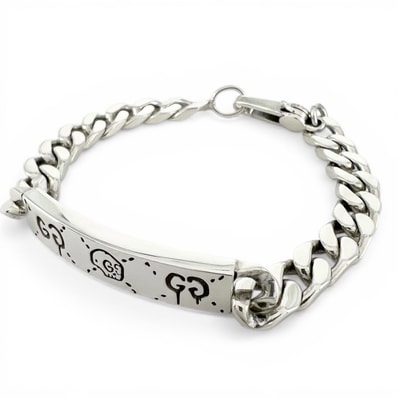 GUCCI グッチ ブレスレット Ag925 シルバー レディース トラブル・アンドリュー ゴースト【中古】