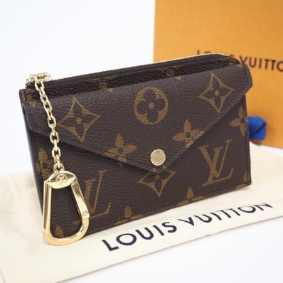美品 LOUIS VUITTON ルイ・ヴィトン モノグラム ポルトカルトレクトヴェルソ M69431 コインケース ブラウン ベージュ ブラック コーティングキャンバス レザー レディース