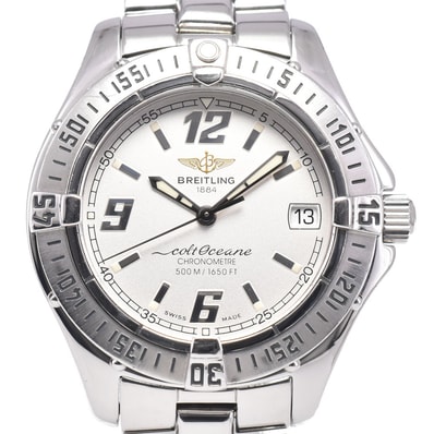 ブライトリング BREITLING A57350 コルトオーシャン クォーツ レディース 良品 保証書付き C#147008